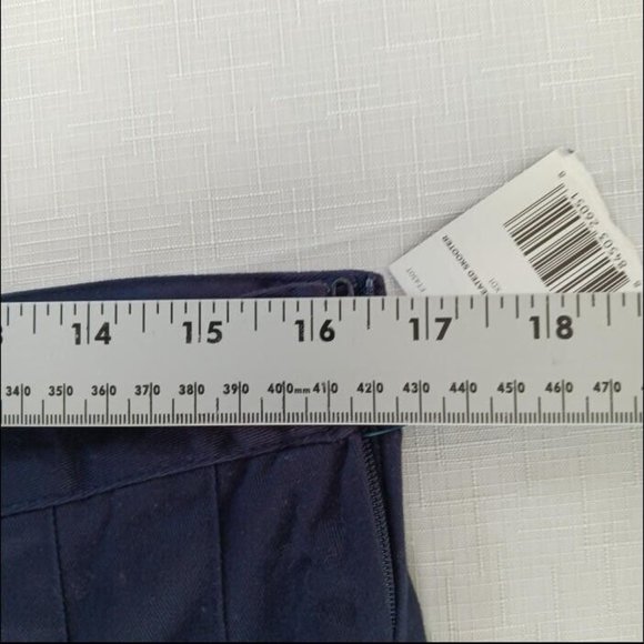 Vintage (NWT) French Toast Navy Pleated Above/At Knee Skirt Size 16 (Pristine) - Picture 7 of 9